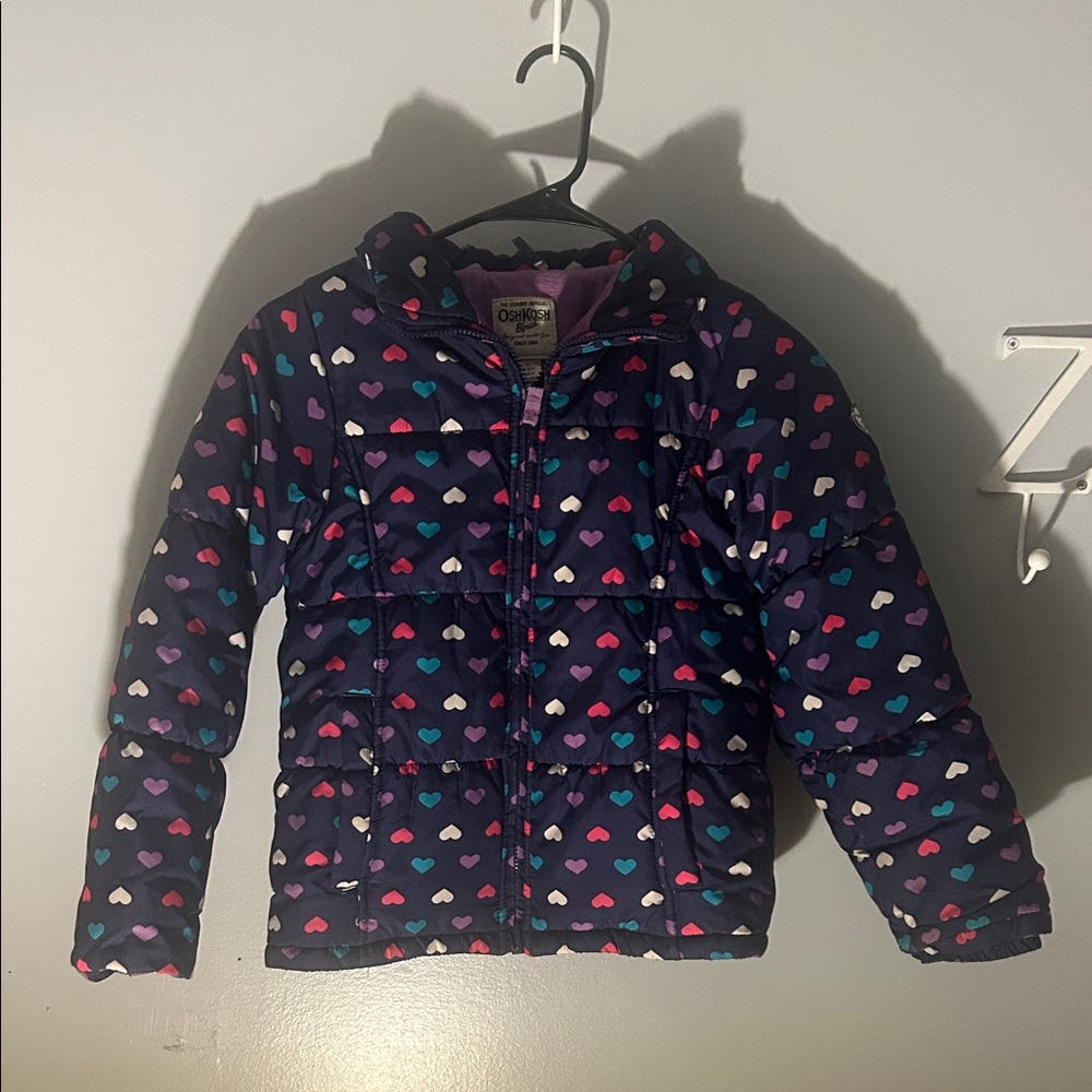 OshKosh B'gosh Navy Heart Puffer Jacket
